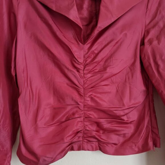 Vintage Silk Pink Gathered Blouse - Picture 2 of 4